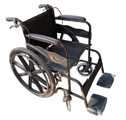 Amerey™ Folding Powder Coated Wheelchair with Attendant Brakes